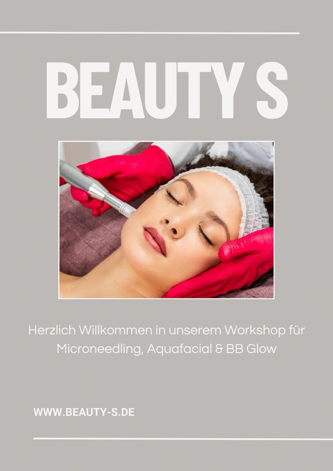 Titelseite der Schulungsmappe Microneedling, Aquafacial & BB Glow