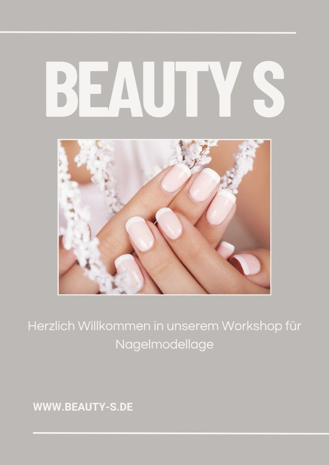 Titelseite der Schulungsmappe Nagelmodellage Schulung